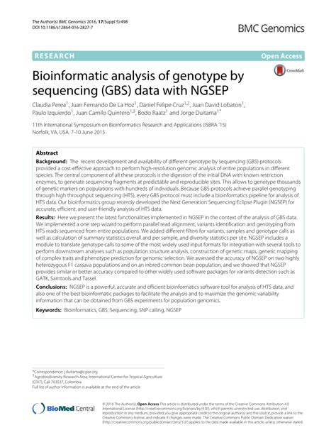 ngsep|Bioinformatic analysis of genotype by sequencing (GBS) data with NGS.